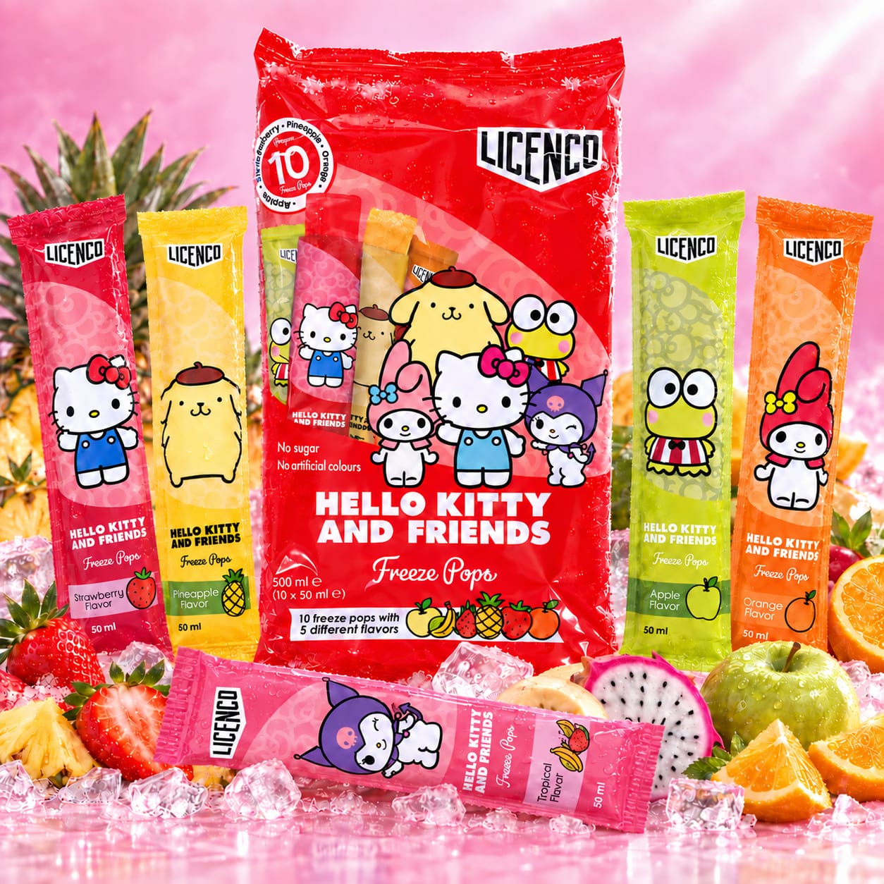 Hello Kitty and Friends freeze pops pack